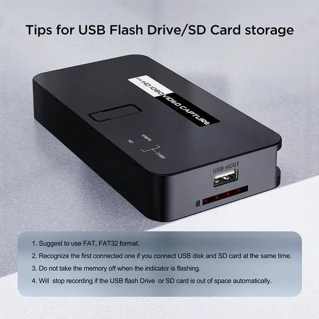 Alt view image 4 of 6 - For EZCAP 1080P HDMI-compatible Video capture Box Game HD Grabber for XBOX PS3 PS4 TV Online Live Streaming Video Recorder