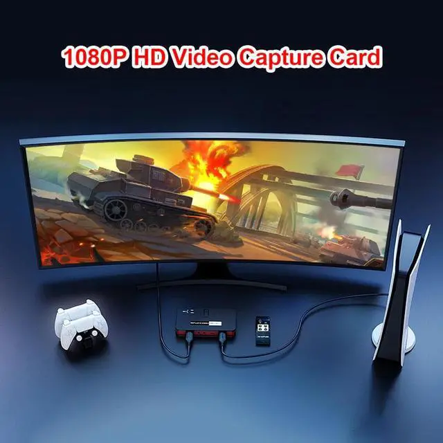 Alt view image 4 of 6 - 1080P HDMI-compatible-compatible Game HD Video Capture Box Grabber for XBOX PS3 PS4 TV Online Live Streaming Video Recorder