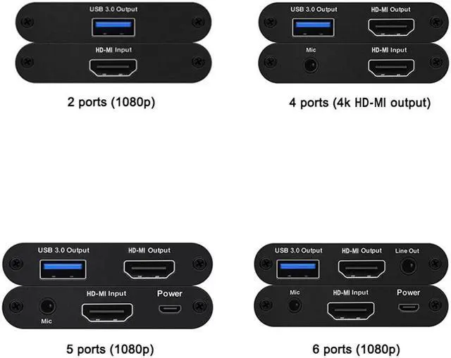 Alt view image 4 of 6 - USB 3.0 HDMI Video Capture 4K 60Hz HDMI to USB Video Capture Card Dongle Game Streaming Live Broadcast with MIC Input