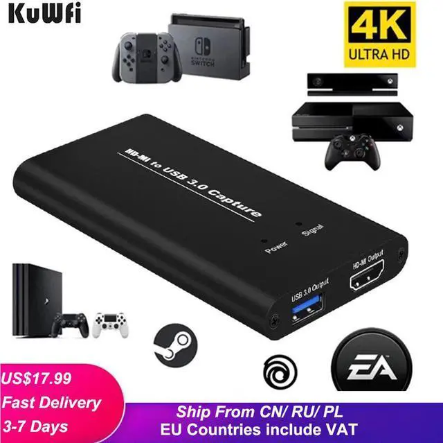 Main image of USB 3.0 HDMI Video Capture 4K 60Hz HDMI to USB Video Capture Card Dongle Game Streaming Live Broadcast with MIC Input