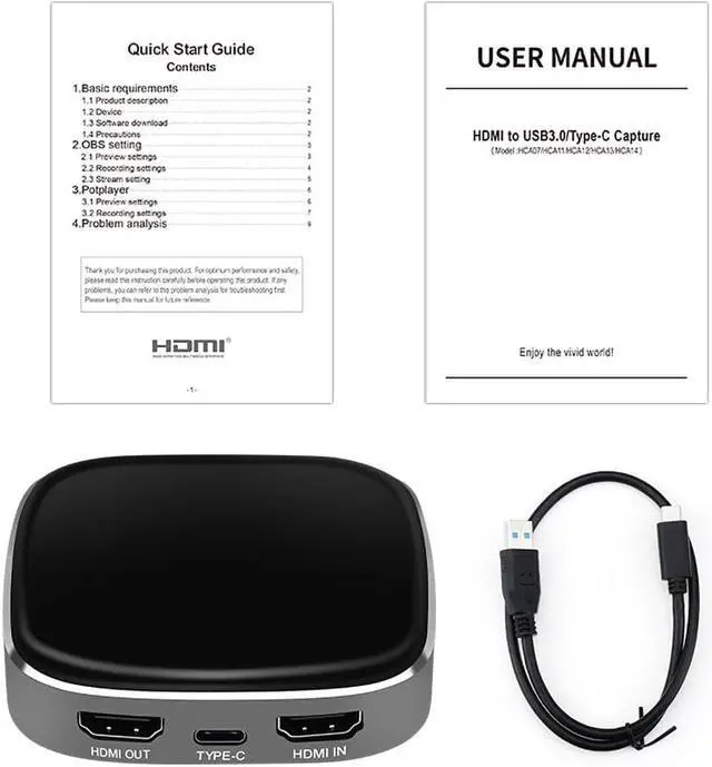 Alt view image 2 of 6 - USB Type C Video Capture 4K60fps Grabber Game & Video TV Tuner Cards HDMI-compatible Capture Device, Stream Live for Xbox