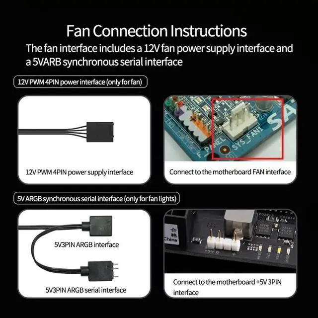 Main image of TEUCER FD200 200mm ARGB Computer Case Fan 5V 3PIN LED Cooling Fans Desktop PC Case Accessories