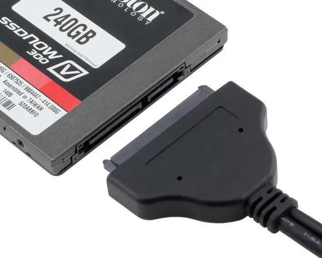 Alt view image 3 of 3 - 0.15m USB 3.0 to SATA 3.0 Adapter Cord Wire Data Cable For 2.5" SSD HDD Hard Drive Internal to External with power supply cable