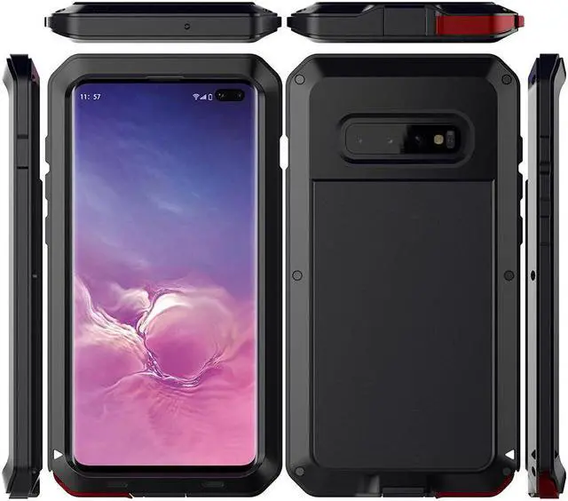 Alt view image 2 of 5 - For Samsung Galaxy S10 Case Luxury Doom Armor Dirt Shock Metal Phone Cases For Samsung Galaxy S10 Case(Black)