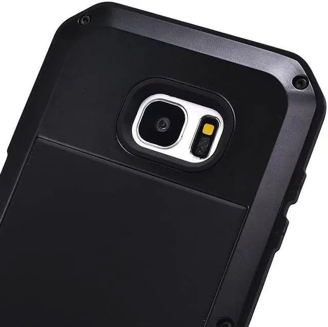 Alt view image 4 of 5 - For Samsung Galaxy S7 edge Case Luxury Doom Armor Dirt Shock Metal Phone Cases For Samsung Galaxy S7 Edge Case(Black)