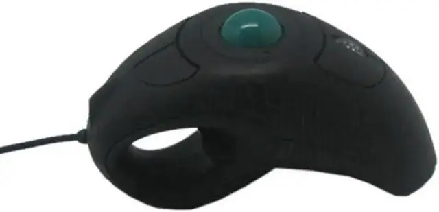 Alt view image 4 of 4 - Wired USB Handheld Mouse Finger Using Optical Track Ball Gamer Mouse