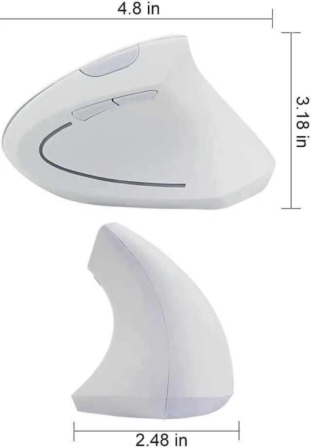 Alt view image 4 of 5 - Wireless Ergonomic Vertical Mouse 1600 DPI Optical USB Computer Gaming Mouse Laptop Mice Mause With Mousepad For Gamer PC