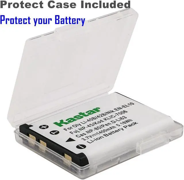 Alt view image 2 of 6 - Kastar 1 Pack Battery and LCD Triple USB Charger Compatible with Olympus Li-40B Li40B, Li-42B Li42B Battery, Olympus LI-40C Li-40C Charger