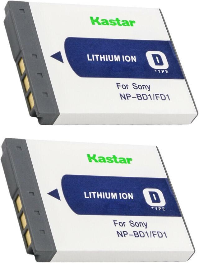 Main image of Kastar 2-Pack NP-BD1 Battery 3.7V 1100mAh Replacement for Sony Cyber-shot DSC-T90, Cyber-shot DSC-T200, Cyber-shot DSC-T300, Cyber-shot DSC-T500, Cyber-shot DSC-T700, Cyber-shot DSC-T900 Camera