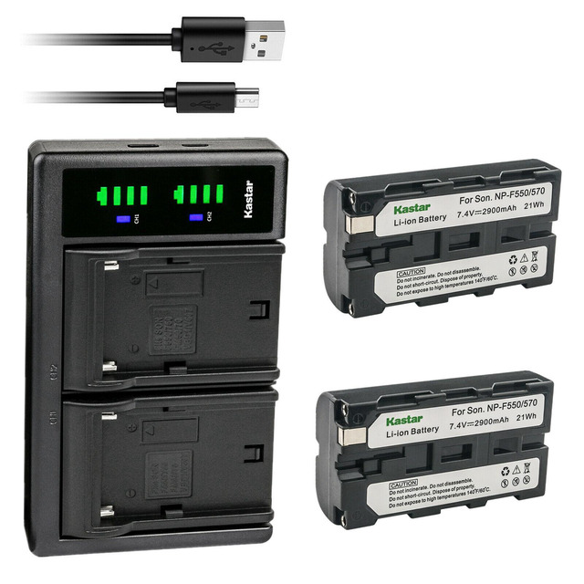 Kastar NP-F570 Battery & Charger Kit – For Sony NP-F330 F550 F750 F770 F960 F970 Camcorders