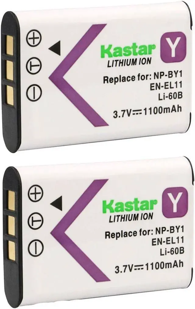 Main image of Kastar 2-Pack Battery Replacement for Pentax D-LI78 DLi78 Battery, Pentax D-BC78 Charger, PENTAX Optio L50 Optio M50 Optio M60 Optio S1 Optio V20 Optio W60 Optio W80 Cameras