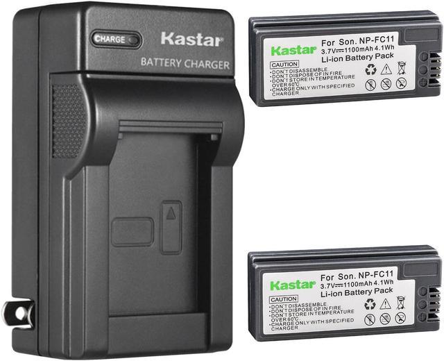 Kastar 2-Pack Battery and AC Wall Charger Replacement for Sony NP
