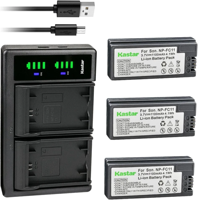 Main image of Kastar 3-Pack Battery and LTD2 USB Charger Replacement for Sony Cyber-shot DSC-P7, Cyber-shot DSC-P8, Cyber-shot DSC-P8E, Cyber-shot DSC-P8S, Cyber-shot DSC-P8R, Cyber-shot DSC-P8L, Cyber-shot DSC-P9