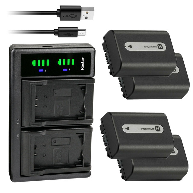 Kastar LCD Battery Charger Kit – For Sony NP-FV100, FV70, FV50 – With 5500mAh Li-Ion Battery