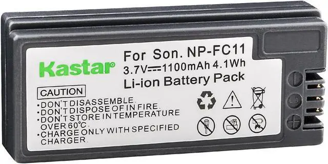 Main image of Kastar 1-Pack NP-FC11 Battery 3.7V 1100mAh Replacement for Sony NP-FC11 NP-FC10 Battery, Sony BC-VC10 Charger, Sony Cybershot DSC-P8L, Cybershot DSC-P9 Camera