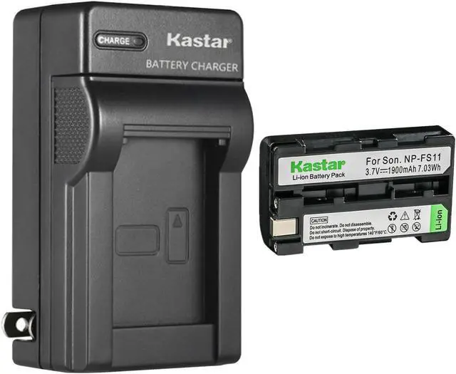 Main image of Kastar 1-Pack Battery and AC Wall Charger Replacement for Sony NP-F10 NP-FS10 NP-FS11 NP-FS12, FS21, FS31 Battery, Sony AC-VQ11, AC-VF10 Charger