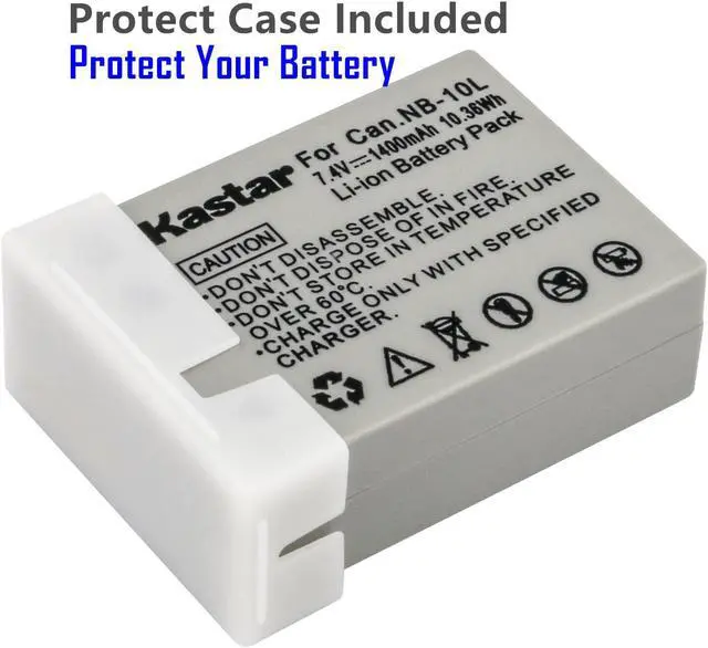 Alt view image 2 of 3 - Kastar 4-Pack NB-10L Battery 7.4V 1400mAh Replacement for Canon PowerShot G1 X, PowerShot G3 X, PowerShot G15, PowerShot G16, PowerShot SX40 HS, PowerShot SX50 HS, PowerShot SX60 HS Camera