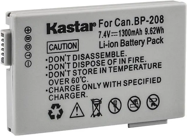 Main image of Kastar 1-Pack Battery Replacement for Canon BP-208 BP-208DG BP-308 BP-310 BP-315 Battery, Canon Optura S1 VIXIA HR10 DC10 DC19 DC20 DC21 DC22 DC40 DC50 DC51 DC95 DC100 DC200 DC201 DC210 DC211 Cameras