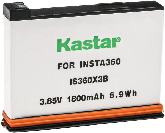 Main image of Kastar Battery 1-Pack Replacement for Insta 360 X3 Rechargeable Lithium Polymer Battery, Insta360 X3 72MP Waterproof 5.7K 360° VR AI Action Helmet Camera