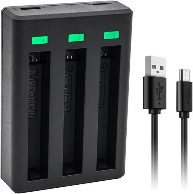 Main image of Kastar IS360X3B Triple USB Battery Charger Compatible with Insta 360 X3 Rechargeable Lithium Polymer Battery, Insta360 X3 72MP Waterproof 5.7K 360° VR AI Action Helmet Camera