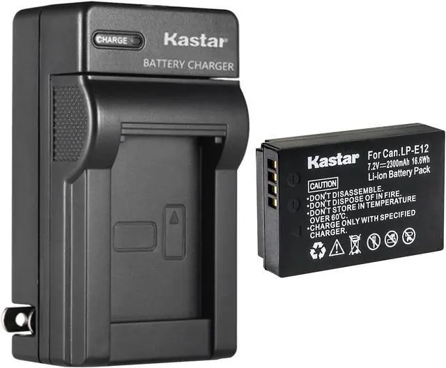 Main image of Kastar 1-Pack Battery and AC Wall Charger Replacement for Canon LP-E12 LPE12 Battery, Canon LC-E12 LC-E12E Charger, Canon EOS M50, EOS M50 Mark II, EOS M100, EOS M200, EOS Rebel SL1 Camera