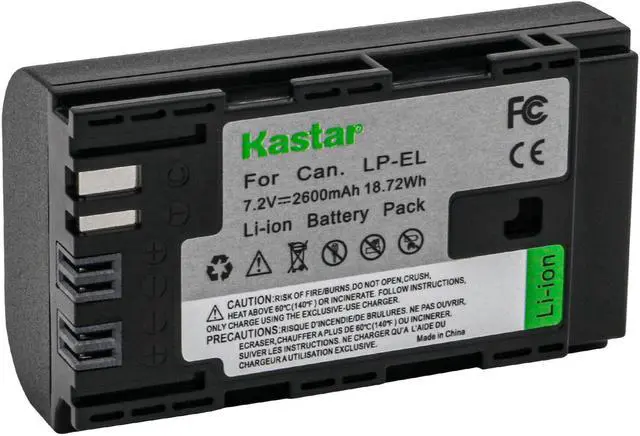 Main image of Kastar LPEL Fully Decoded Battery Replacement for Canon LP-EL Rechargeable Lithium-Ion Battery Pack, Canon 4307C002 Battery, Canon Speedlite EL1 EL1 Flash Light, Canon E-TTL/E-TTL II ( 1-Pack)