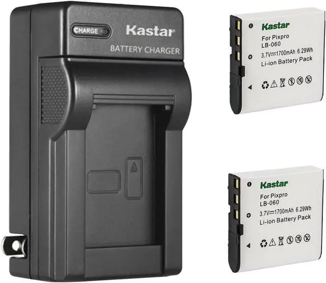 Main image of Kastar 2-Pack Battery and AC Wall Charger Replacement for Vivikai Werlisa DV-S550HD, DVS550HD, Winait DC-E10, Winait DV Series DV-12S, DV-81, DV-518, DV-592T, DV-K109, DV-K118, DV-Q1, DV-T90, DV-T90+