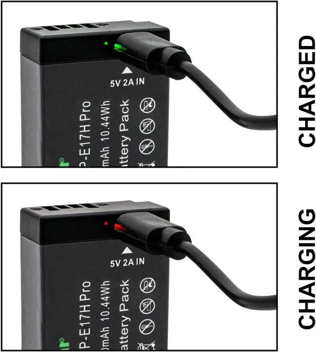 Alt view image 4 of 5 - Kastar 1-Pack LP-E17H Pro Battery W/ Type-C Cable Compatible with Canon KISS X8i, KISS X9i, Rebel SL2, EOS Rebel T6i, EOS Rebel T6s, EOS Rebel T7i, EOS Rebel T8i, EOS M3, EOS M5, EOS M6 Camera