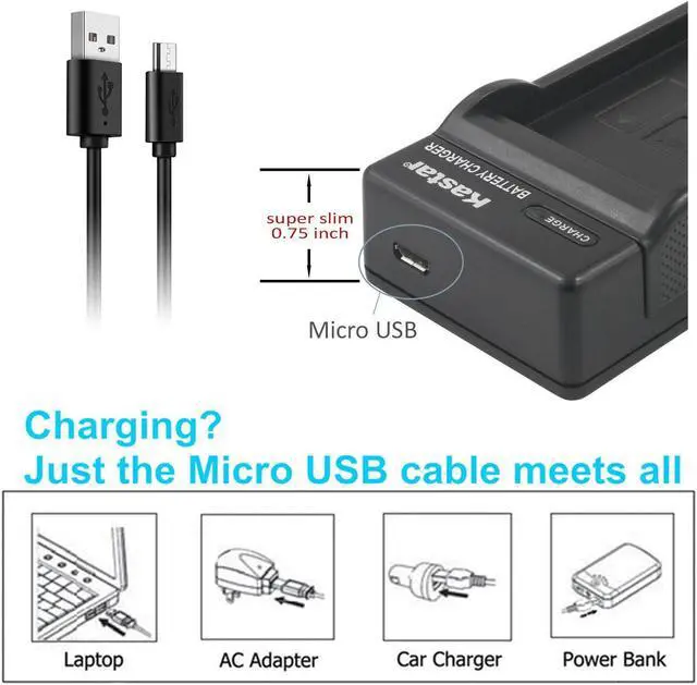 Alt view image 3 of 6 - Kastar 2-Pack NP-FT1 Battery and Slim USB Charger Replacement for Sony Cyber-shot DSC-L1/R, Cyber-shot DSC-L1/S, Cyber-shot DSC-L1/W, Cyber-shot DSC-M1, Cyber-shot DSC-M2, Cyber-shot DSC-T1 Camera