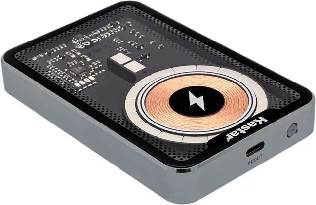 Alt view image 4 of 7 - Kastar 2 In 1 Handheld Video Game Console Built-In 500 Classic Mini Games With 5000mAh Magnetic Power Bank, Wireless Portable Power Supply with Type-C Port Color: Gray