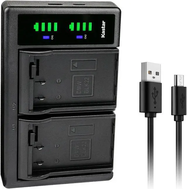 Main image of Kastar DMW-BLK22 LTD2 USB Battery Charger Compatible with Panasonic Lumix S5 II Mirrorless Camera, Panasonic Lumix S5 IIX Mirrorless Camera, Panasonic Lumix G9 II Mirrorless Camera