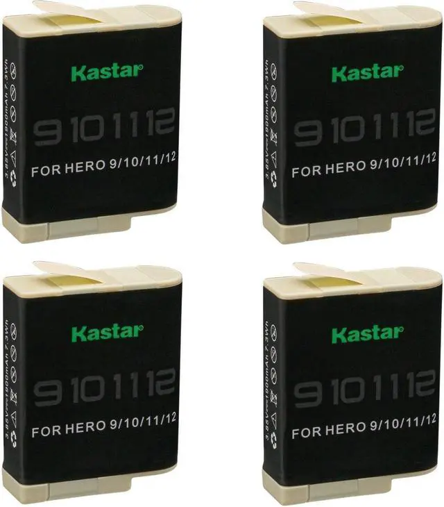 Main image of Kastar Battery 4-Pack Replacement for GoPro HERO12 HERO 12 Black Action Camera, GoPro ADDBD-212 ADBAT-001 ADDBD-001 Battery