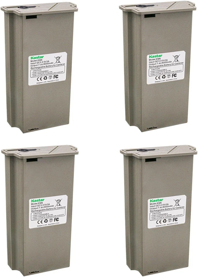 Main image of Kastar 4-Pack Reveal Lipo Lithium Rechargeable Battery Pack Replacement for Tactacm Hunting Camera Reveal X, X Gen 2.0, XB, X Pro, SK, Cellular Trail Camera TA-CT-XG2 TA-CT-SK TA-TC-BOV1 TA-CT-XP2