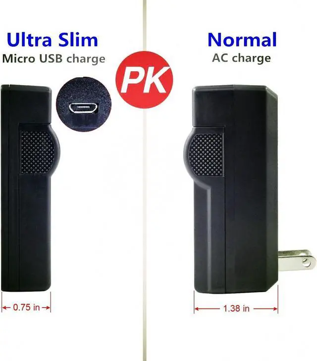 Alt view image 3 of 4 - Kastar Slim USB Battery Charger Replacement for Kodak LB-080 NCA-K/102 Spare Battery, Kodak PIXPRO SP1, SP1 HD, SP1-YL3, PlaySport Zx5, PIXPRO SP360, PIXPRO SP360 4K, PIXPRO ORBIT360 4K Camera