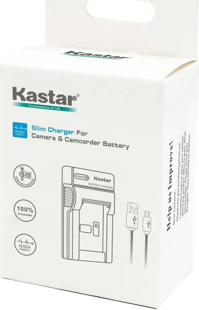 Alt view image 4 of 4 - Kastar Slim USB Battery Charger Replacement for Kodak LB-080 NCA-K/102 Spare Battery, Kodak PIXPRO SP1, SP1 HD, SP1-YL3, PlaySport Zx5, PIXPRO SP360, PIXPRO SP360 4K, PIXPRO ORBIT360 4K Camera