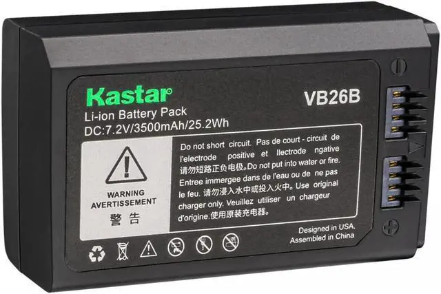 Main image of Kastar 1-Pack Battery Pack Replacement for GODOX V1 VB26 VB-26 VB26A VB-26A VB26B VB-26B Battery, GODOX VC-26 Charger, GODOX Round Head Flash V1C V1-C V1F V1-F V1N V1-N V1O V1-O V1P V1-P V1S V1-S