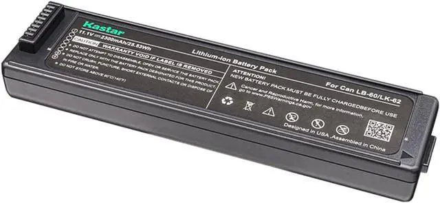 Alt view image 3 of 4 - Kastar Battery 1-Pack Replacement for Canon 2446B003, K30274, LB-60, QK1-2505-DB01-05 Battery, Canon LK-62, Canon PIXMA i260, PIXMA i320, Canon PIXMA iP100, PIXMA iP100 min, PIXMA iP110 Printer