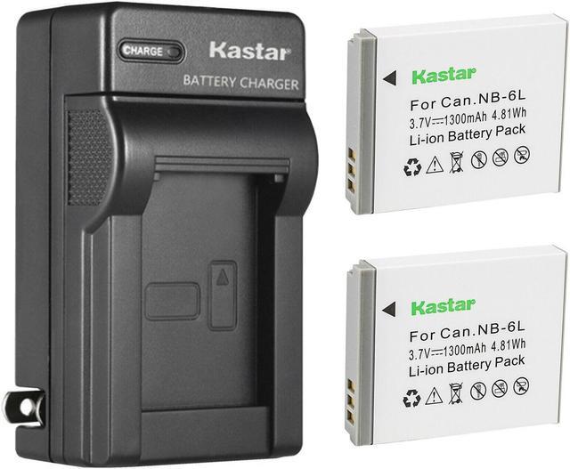 Main image of Kastar 2-Pack Battery and AC Wall Charger Replacement for Canon Digital IXUS 105, Digital IXUS 105 IS, PowerShot D10, PowerShot D20, PowerShot D30, PowerShot ELPH 500 HS, PowerShot S90, PowerShot S95