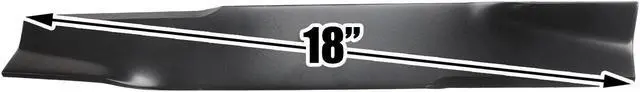 Alt view image 3 of 6 - 3 USA Mower Blades U12079BP High-Lift for 539112079 Dixon 10782 10881 510417801 539117911 539117973 Length 18 in. Width 2-1/2 in. Thickness .203 in. Center Hole 5 Pt Star 36 in. 52 in. Deck