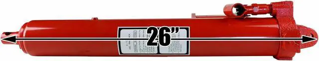 Alt view image 6 of 7 - Dragway Tools 8 Ton Hydraulic and Air Long Ram for Engine Hoist Cherry Picker Shop Crane Jack