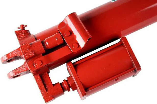 Alt view image 3 of 7 - Dragway Tools 8 Ton Hydraulic and Air Long Ram for Engine Hoist Cherry Picker Shop Crane Jack