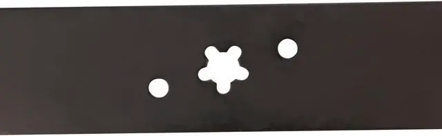 Alt view image 5 of 7 - Rotary® 13024 Mower Blades Fit 80244001 580244002 21-15/16 Length 2-1/2 Width .150 Thickness 5 PT ST Center Hole Fits 22in. Deck