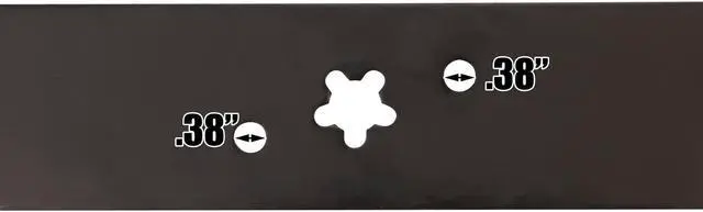 Alt view image 6 of 7 - Rotary® 13024 Mower Blades Fit 80244001 580244002 21-15/16 Length 2-1/2 Width .150 Thickness 5 PT ST Center Hole Fits 22in. Deck