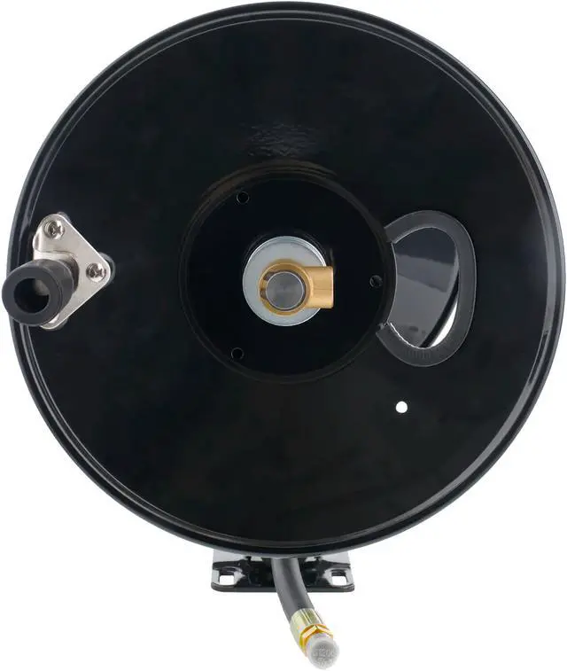 Alt view image 2 of 7 - Steel Dragon Tools 4000 PSI 200' Black Powder Coated Pressure Washer Hose Reel