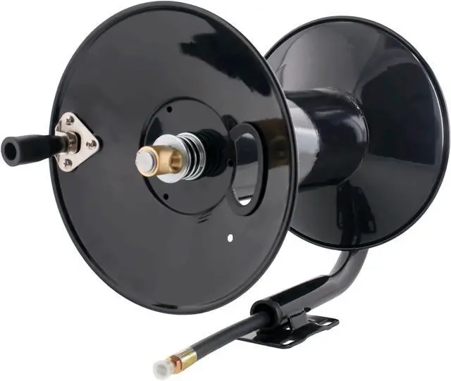 Alt view image 6 of 7 - Steel Dragon Tools 4000 PSI 200' Black Powder Coated Pressure Washer Hose Reel