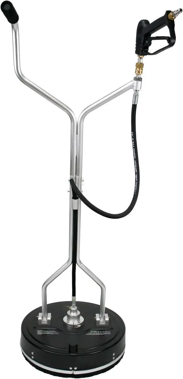 Alt view image 4 of 8 - Erie Tools 20" Polypropylene Flat Surface Cleaner Pressure Washer Attachment with Handle 4000 PSI, 10.5 GPM, No Wheels