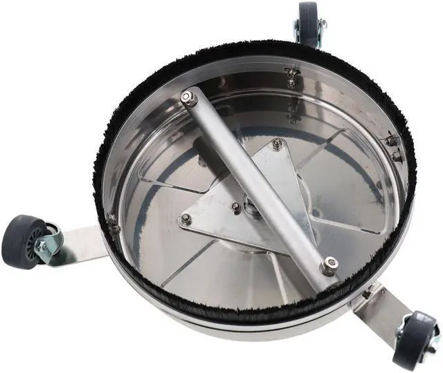 Alt view image 2 of 3 - Erie Tools 12" Stainless Steel Surface Cleaner with Wheels for Hot Cold Water Pressure Washer 4000 PSI 8 GPM No Wand