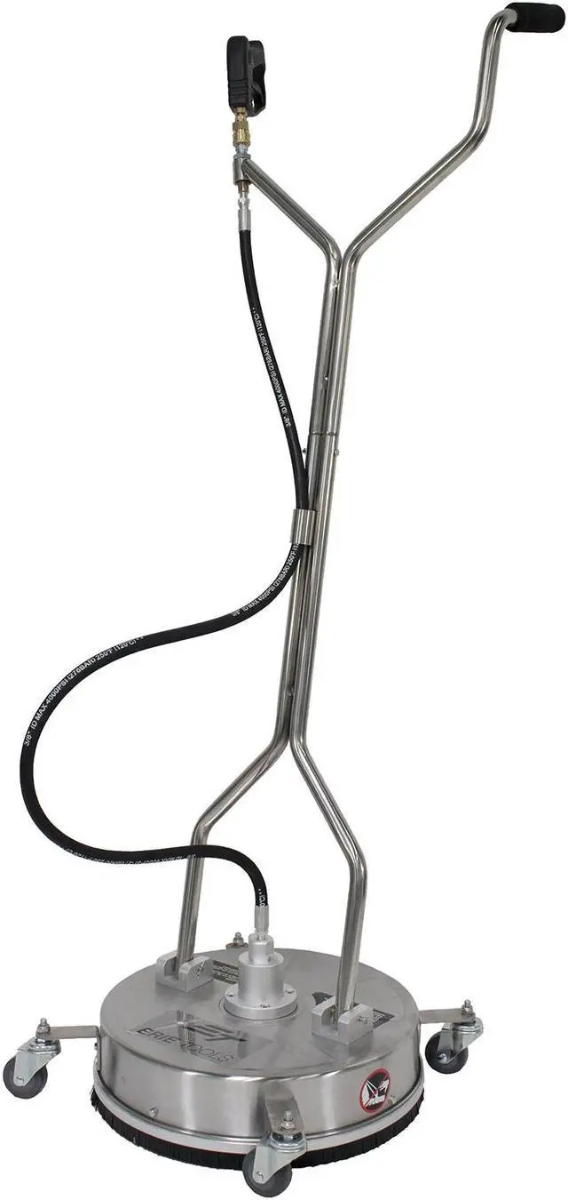 Main image of Erie Tools 18" Stainless Steel Hot and Cold Pressure Washer Flat Surface Cleaner with Wheels 4000 PSI 12 GPM