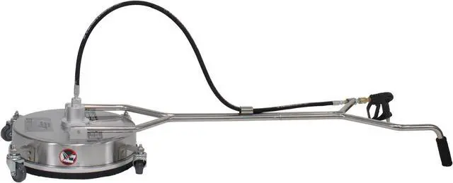 Alt view image 5 of 7 - Erie Tools 18" Stainless Steel Hot and Cold Pressure Washer Flat Surface Cleaner with Wheels 4000 PSI 12 GPM