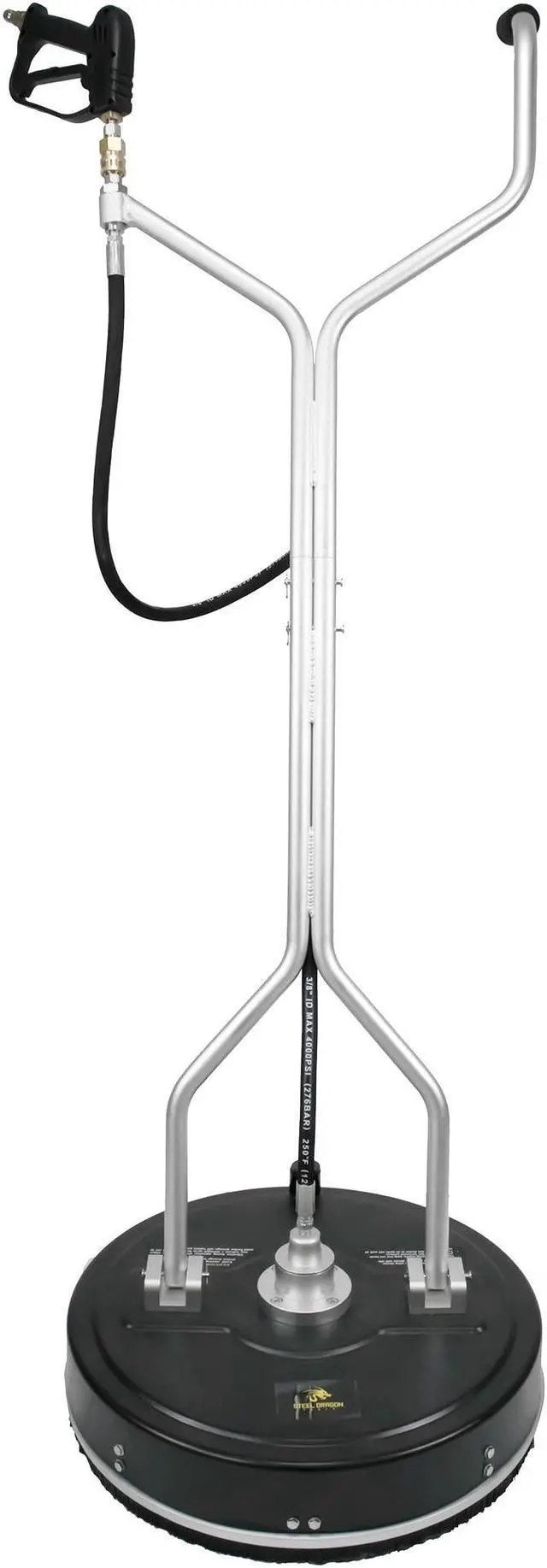 Alt view image 3 of 8 - Erie Tools 20" Polypropylene Flat Surface Cleaner Pressure Washer Attachment with Handle 4000 PSI, 10.5 GPM, No Wheels